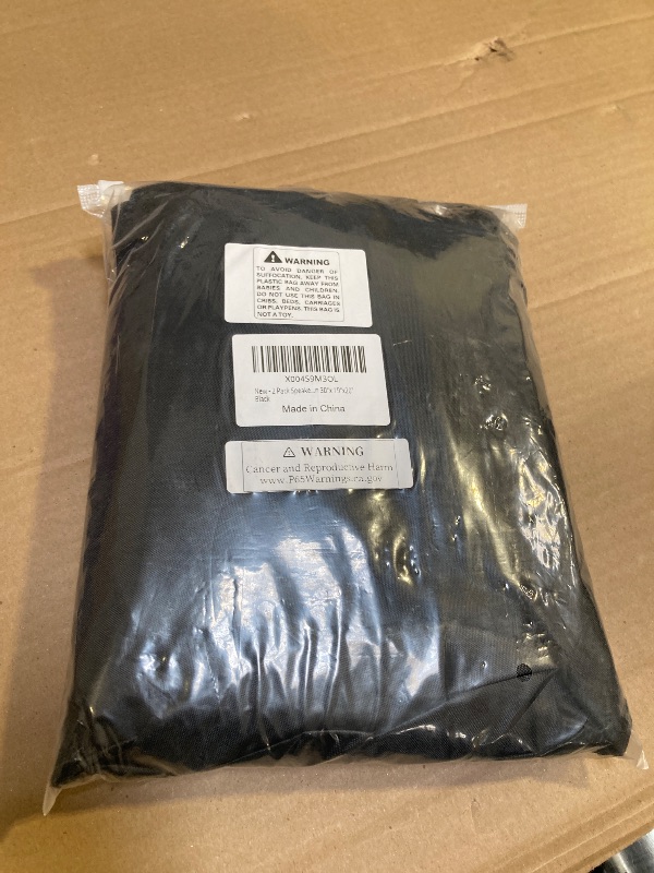 Photo 1 of 2 Pack Speaker Covers 15 Inch Waterproof Oxford Fabric Outdoor PA/DJ Speaker Cover for Powered Speaker Mounted on Stand Protection 30"x 19"x20" Black