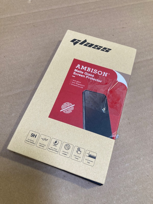 Photo 1 of [2 Pack] Ambison Matte Glass Screen Protector Designed for iPhone 16e/iPhone 14/iPhone 13/13 Pro, Install Frame/Bubble Free/Anti-Glare&Fingerprint, 9H Tempered Glass Clear for iPhone 16e/14/13 Pro 6.1inch