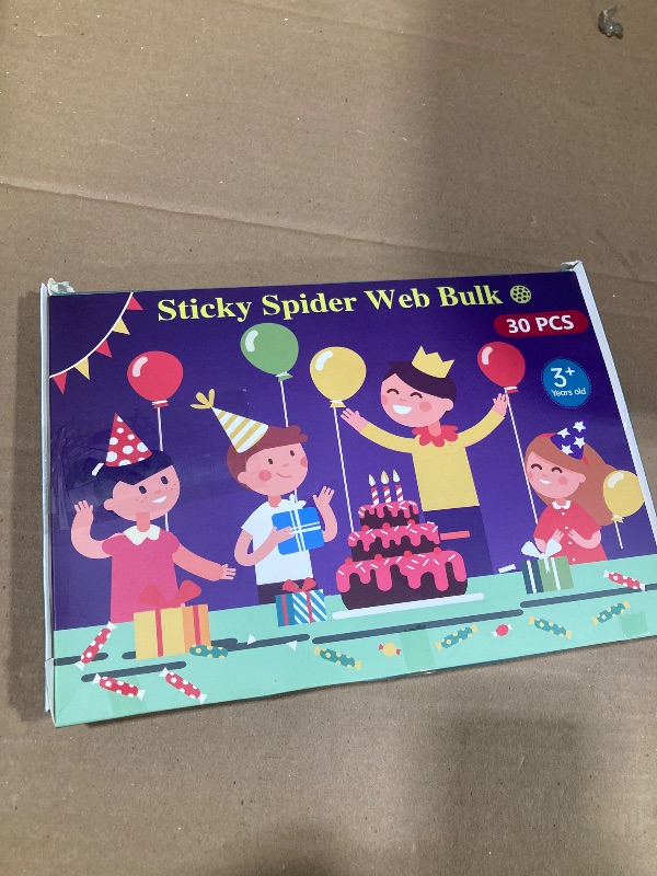 Photo 1 of 30 Pcs Sticky Spider Web Sticky Hands for Kids Bulk Halloween Party Favors Decorations,Spider Webs for Classroom Prizes,Kids' Halloween Goodie Bags Stuffers Pinata Stuffers Small Toys for Boys Girl