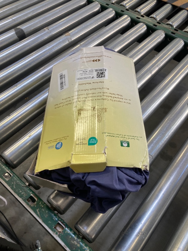 Photo 1 of California Design Den King Size Cotton Fitted Sheet, Deep Pocket 400 Thread Count 100% Cotton Sateen, No Pop-Off Elastic, Durable Fitted Sheet Only (King, Indigo Dusty Blue)