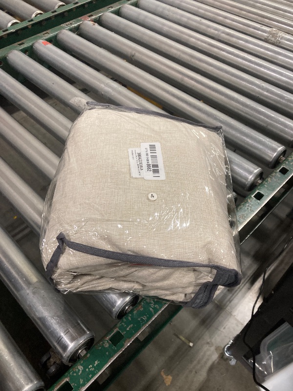 Photo 1 of 100% Blackout Curtains 84 Inch Length 2 Panels Set Farmhouse Style for Bedroom Windows/Living Room Thermal Insulated Neutral Boho Drapes Linen Blend Natural Ivory 7ft Long Hook Belt Pleated/Back Tab