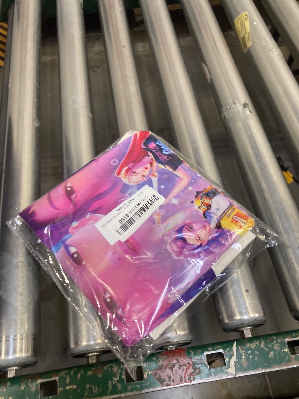 Photo 1 of Demon Hunters Birthday Decorations, Party Supplies Set Include Banner, Backdrop, Balloons, Hanging Swirls, Cake Cupcake Toppers, Tablecloth for Boys Girls Kpop Theme Party