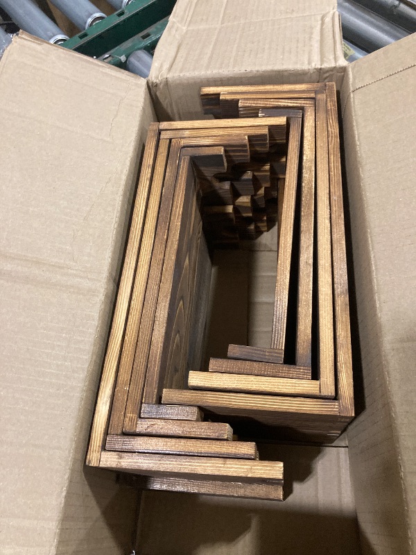 Photo 1 of 4 Set Large Wooden Tiered Riser Display Stands for Vendor Events,Stackable Perfume Organizer Cologne Stand for Men Women,Wooden Cupcake Dessert Stand,Wood Dessert Table Display Set,Food Display Risers for Party?12-11.2-10.4-9.6IN?
