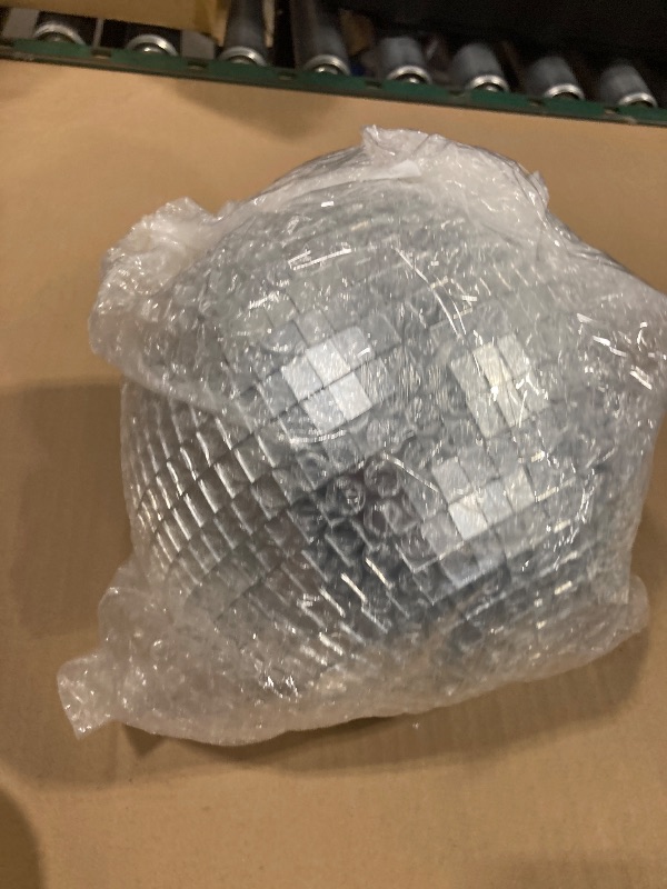 Photo 1 of Alytimes Mirror Disco Ball - 8-Inch Cool and Fun Silver Hanging Party Disco Ball –Big Party Decorations