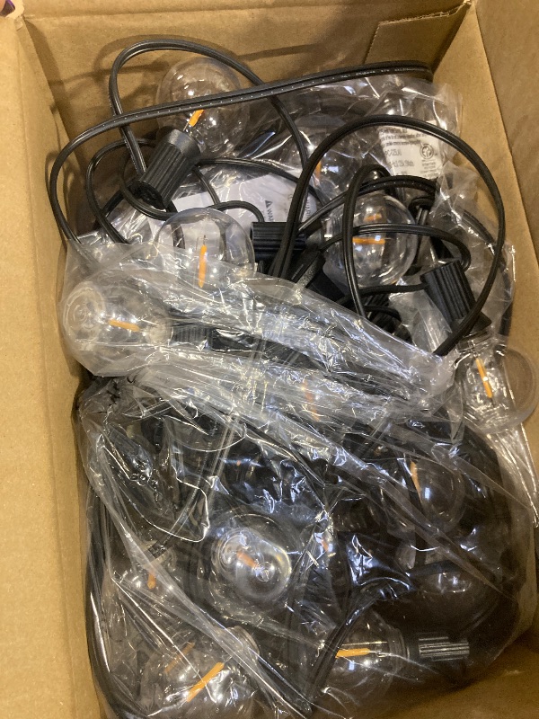 Photo 1 of 100ft 2-Pack Outdoor G40 LED Globe String Lights Dimmable Waterproof Shatterproof Light Strings with 52 Bulbs Connectable Commercial Hanging Lights for Christmas Patio House Backyard Balcony Party