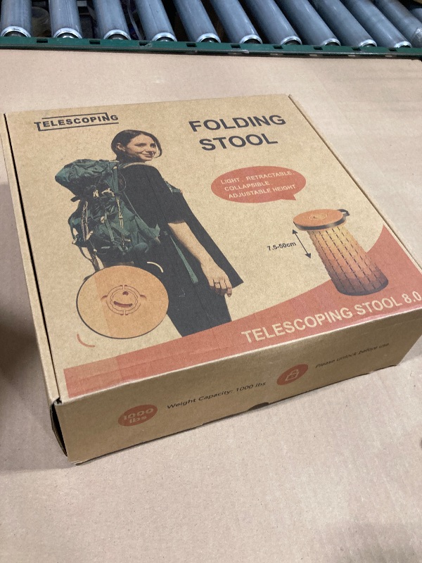 Photo 1 of 2025 Upgraded XXL Collapsible Stool with Cushion, 1000 lbs Capacity & 19.7-in High, Wider & Taller Heavy Duty Portable Telescoping Foldable Seat for Adults Camping, Travel, Music Festivals, Outdoors