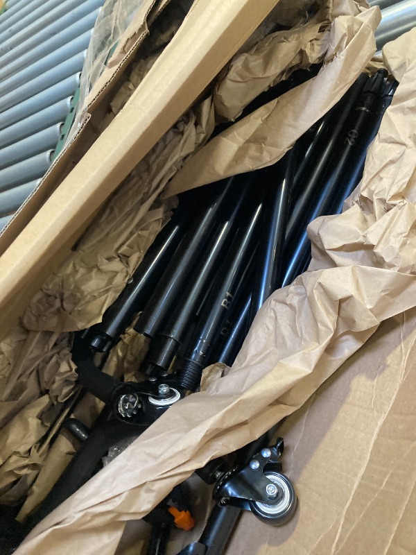 Photo 1 of Backdrop Stand, 10x7 FT Backdrop Stand for Parties with Wheels, Moveable and Adjustable Photo Banner Stand Background Stand for Wedding, Parties, Events Decoration