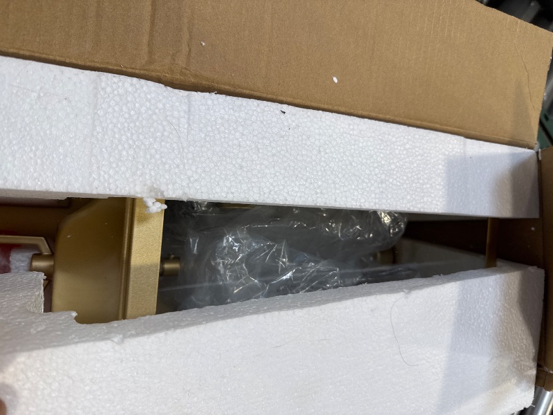 Photo 1 of 19" Gold Outdoor Wall Lantern 2-Light, Large Modern Wall Sconce Light Fixture, Industrial Porch Light with Glass, Waterproof Farmhouse Exterior Lamp (1 Pack)