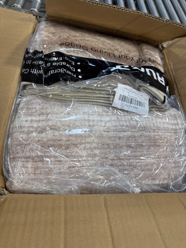 Photo 1 of 6x9 Washable Area Rug Modern Abstract Low Pile Non Slip Carpet Neutral Brown for Living Room Bedroom Under Dining Table Indoor Floor Mat (Brown, 6'x9')