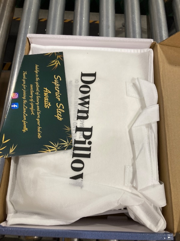 Photo 1 of Luxury Canadian White Goose Down Pillow King Size- 1050+ Fill Power, 800 Thread Count Cotton Shell, Soft Down Pillows for Sleeping, Hotel Collection Pillow for Neck Pain Relief (1 Pack, 20"x36")
