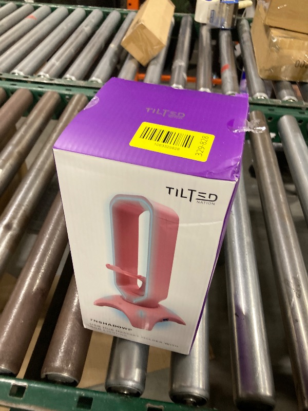 Photo 1 of Tilted Nation Cute Headphone Stand Pink | Headset Stand with RGB, Mouse Bungee Holder, and 2 Port USB Hub Charger - Desk Gaming Accessories