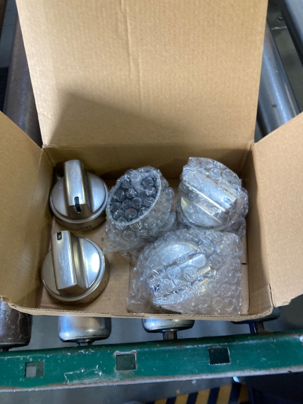 Photo 1 of 5 Pack Stainless Steel WB03x24818 Gas Stove Knob Replacement for ge,PS11729081 AP5989029 Stainless Steel Stove Replacement Knobs,Compatible with ge Stove Knob?Not Universal?