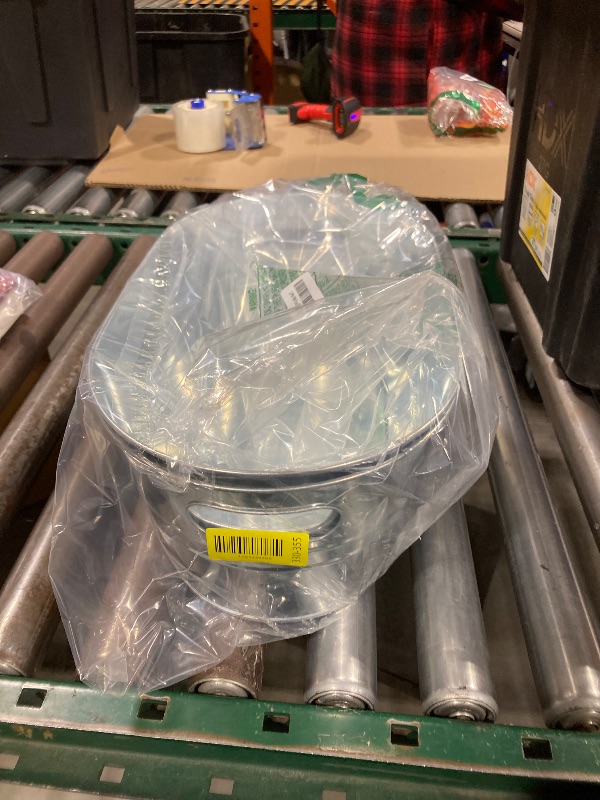 Photo 1 of 2 Pack Galvanized Tub Ice Bucket Large Metal Drink Buckets for Parties Beer Beverage Tub with Carry Handles for Champagne Cocktails Wine Cooling for Mimosa Bar Supplies 3 Gallon