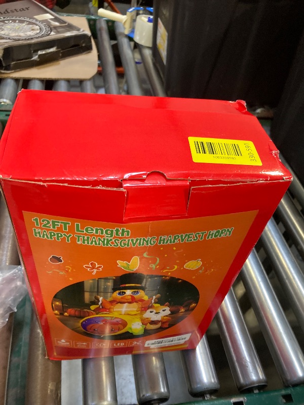 Photo 1 of 6FT Tall Thanksgiving Inflatables Turkey Decor with Squirrel Corn and Cornucopia, Build in LEDs Blow up Turkey Inflatable Outdoor Indoor Lawn Yard Thanksgiving Decorations - Autumn Holiday Harvest