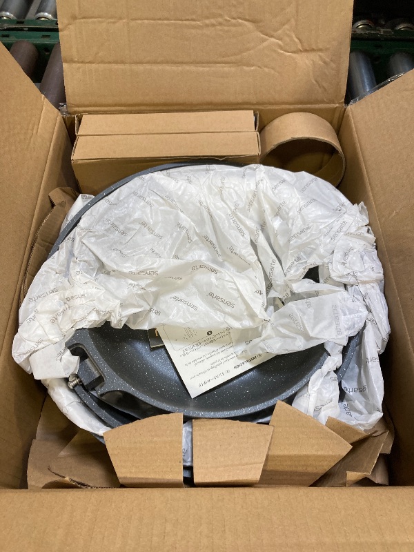 Photo 1 of *DAMAGED/USED**** SENSARTE Nonstick Frying Pan Skillets, Swiss Granite Coating Omelette Pans, Healthy Cookware Chef's Pan, Free of Intentionally Added PFOA (9.5+11+12.5 Inch)