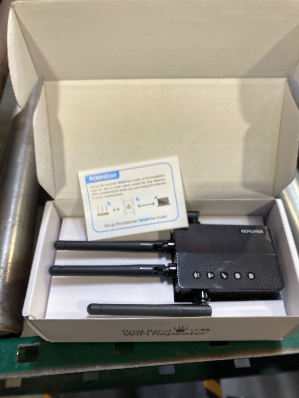 Photo 1 of 12880 Sq.Ft WiFi Extender Signal Booster, 1200Mbps WiFi Repeater, 105-Device Support, Simple Install, WiFi Extender with Wide Compatibility
