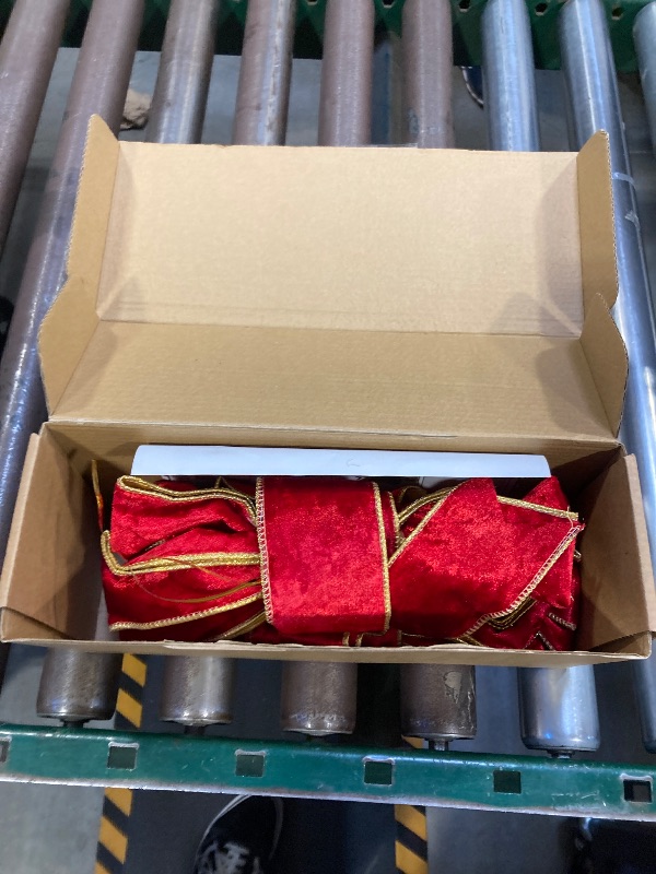 Photo 1 of 3 Pack Large Christmas Red Bows for Christmas Tree with Gold Border & Back, 12" x 14" Velvet Bows for Tree Topper,Wreaths,Indoor,Outdoor,Fireplace,Stairs,Railing,Porch,Xmas Decoration