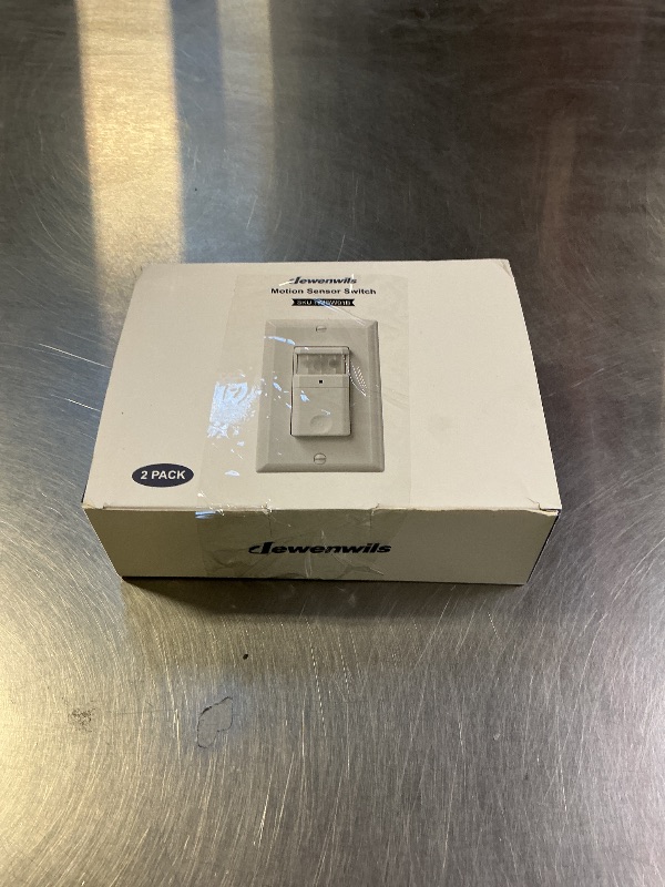 Photo 1 of DEWENWILS Motion Sensor Light Switch, Single Pole, Motion Activated Wall Switch, Needs Neutral Wire, 5A for Hallway, Bathroom, Storage Room, 2 Pack, UL Listed, White
