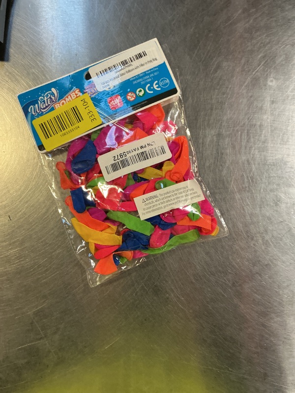 Photo 1 of 100 pcs Assorted Water Balloon with Filler in Poly Bag