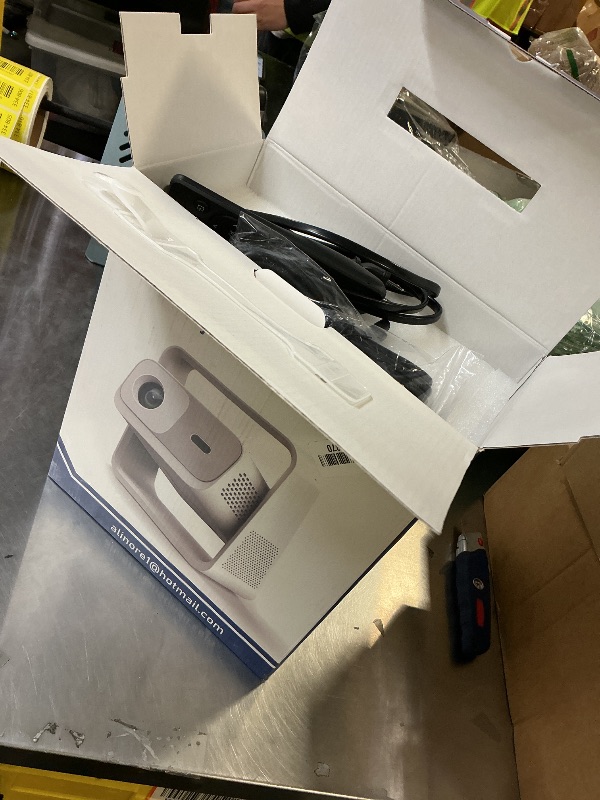 Photo 1 of ALINORE Smart Projector with WiFi and Bluetooth, Built-in Apps, Electric Focus & Auto Keystone Portable Outdoor Projecor, Native 1080P Projector 4K Support, Movie Projector for Home Theater (20000LM?