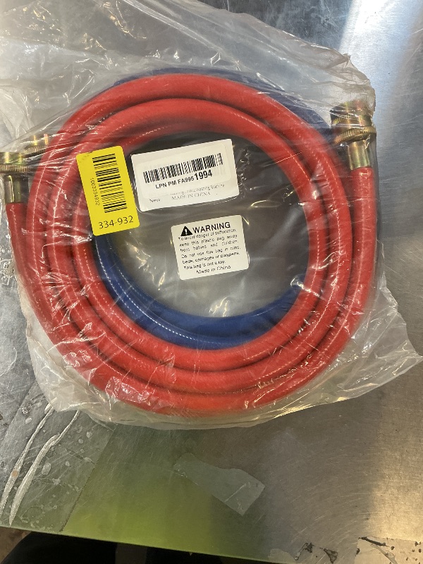 Photo 1 of 10FT Rubber Washing Machine Hoses Burst Proof 2 Pack For Hot and Cold Water 3/4" NPT Connection Water Supply Lines by Cenipar Fit for ALL Washing Machine