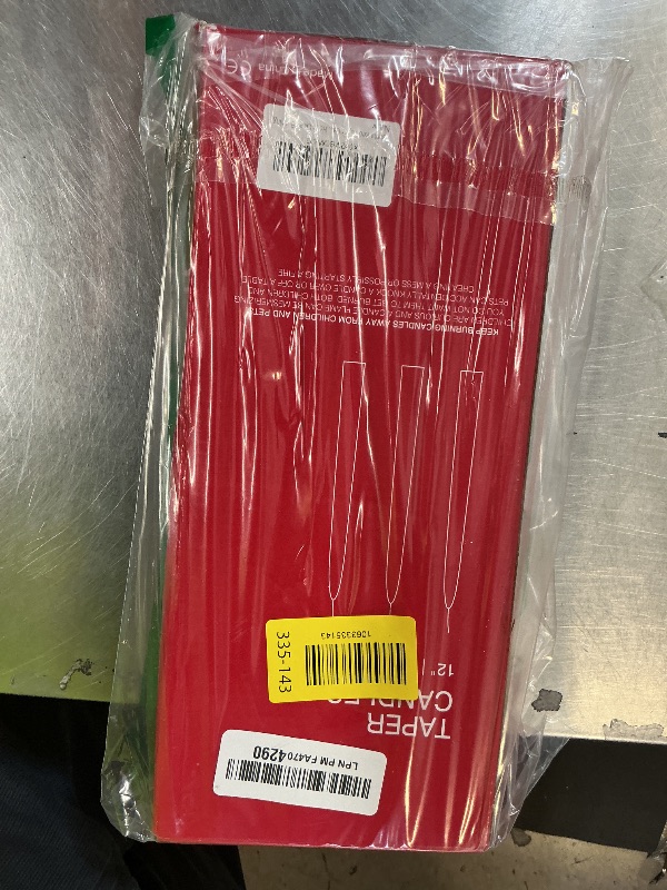 Photo 1 of 14 Pack Red Taper Candles - Taper Candles 12 Inch Dripless, Smokeless & Unscented - 10 Hours Long Burning - Hand Poured Tall Candlesticks - Ideal for Weddings, Dinner Parties, and Home Decor