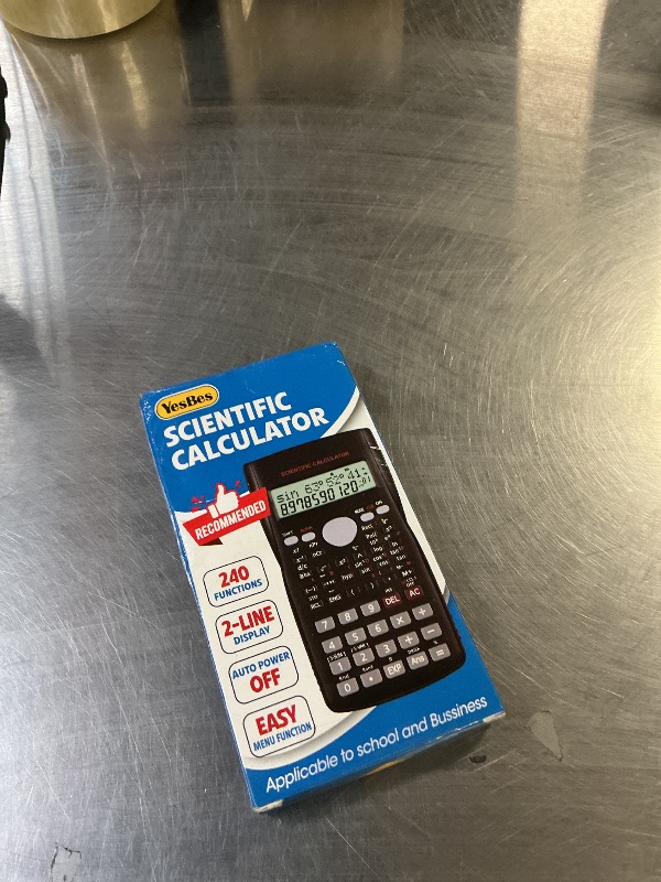 Photo 1 of 1 Pack Scientific Calculators, 2-Line Large Screen Display 240 Functions Scientific Calculators for Students, Math Algebra Fraction Calculator for High School College School