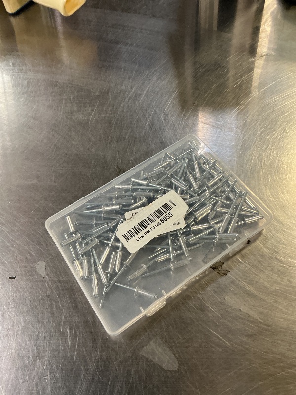 Photo 1 of 100 Pcs 3/16" x 5/8" Aluminum Pop Rivets, 4.8 x 16mm Blind Rivets