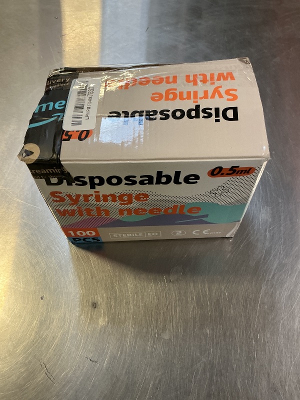 Photo 1 of 0.5ML Syringe, Lab Supplies Syringes 31G 5/16 Inch, Individually Wrapped, Pack of 100