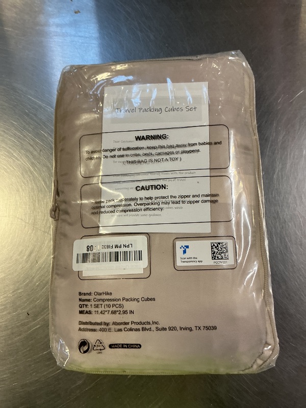 Photo 1 of 10 Set Compression Packing Cubes for Travel Gifts Women Mom,OlarHike Luggage Clothes Organizer for Travelers,Airplane/Cruise/Car/Train Travel Essentials,Compressible Expandable Saver Space Bags(Beige)