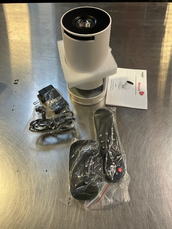 Photo 1 of [Built-in Apps & 2025 Upgraded] Mini Projector with WiFi 6 and Bluetooth 5.4 Support 4K 1080P Auto Keystone 180° Rotatable Projector Portable Compatibile with HDMI/TV Stick/Memory Stick/Laptop, White