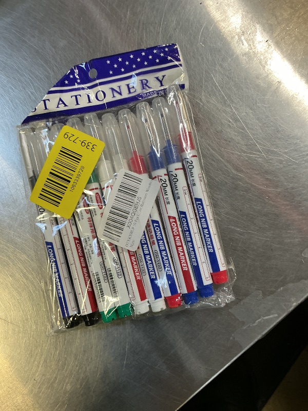 Photo 1 of 10 Pcs Long Head Deep Hole Marker, 2025 New 20mm Long Nib Marker Pens Permanent Markers, Quick Dry Waterproof Fine Tip Marker Pens, Carpenter Marker Pen for Office Supplies, Art Projects, Woodworking