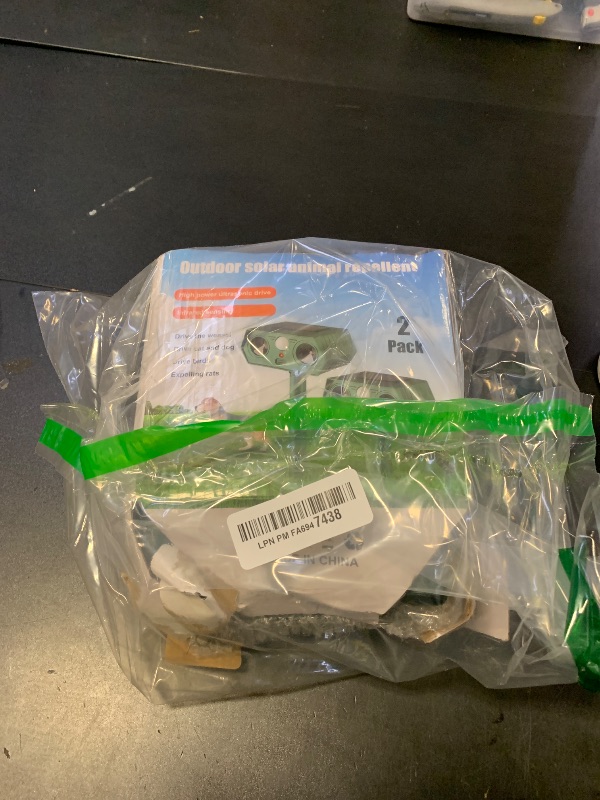 Photo 1 of 2 Pack 2025 Ultrasonic Animal Repellent Outdoor Cat Repellent Devices Solar Animal Repeller Motion Activated Deterrent to Scare Deer Squirrel Rabbit Raccoon Skunk for Yard Lawn Outdoor