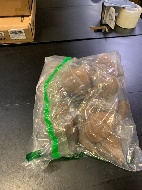 Photo 1 of 18Pcs Velvet Christmas Tree Ornaments Set, White Shatterproof Flocked Christmas Decorations Bulk for Tree, Classic Decorative Hanging Ball Ornaments for Xmas Holiday Home Party Decor, brown 