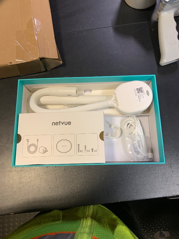 Photo 1 of NETVUE Peekababy Baby Camera with Wireless Audio, Adjustable Crib Mount Monitor, Works via 2.4GHz Wi-Fi for Wide Coverage & Stable Connection, Smart App, Two-Way Talk, No Screen (White)