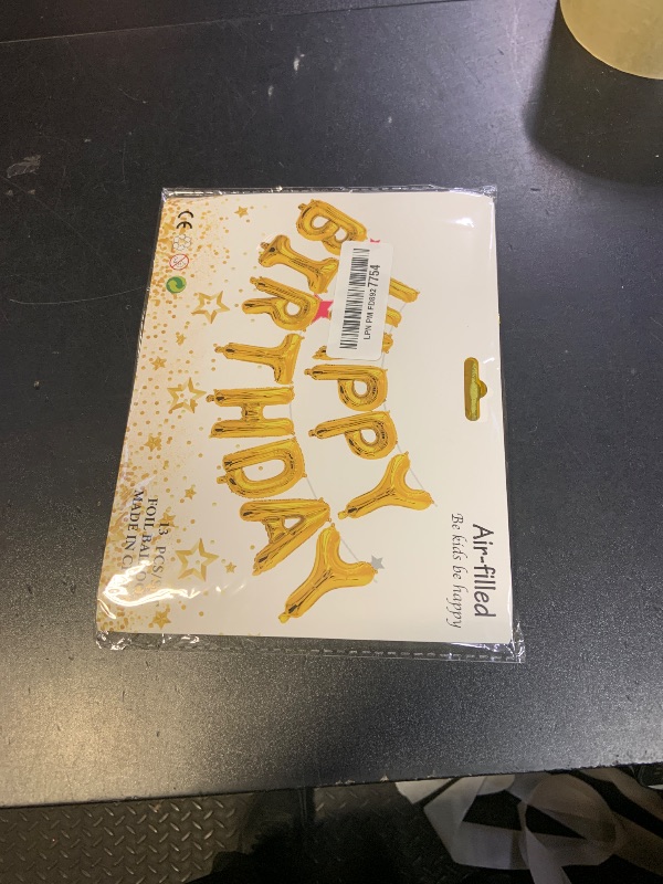 Photo 1 of [85 PCS] 16" Foil Personalized Name Happy Birthday Balloons Letters, Mylar Aluminum Custom Name and Age Letter Balloons, 2 Sets A- Z & 0-9 for Birthday Party Graduation, Mother's Day Event (Gold)