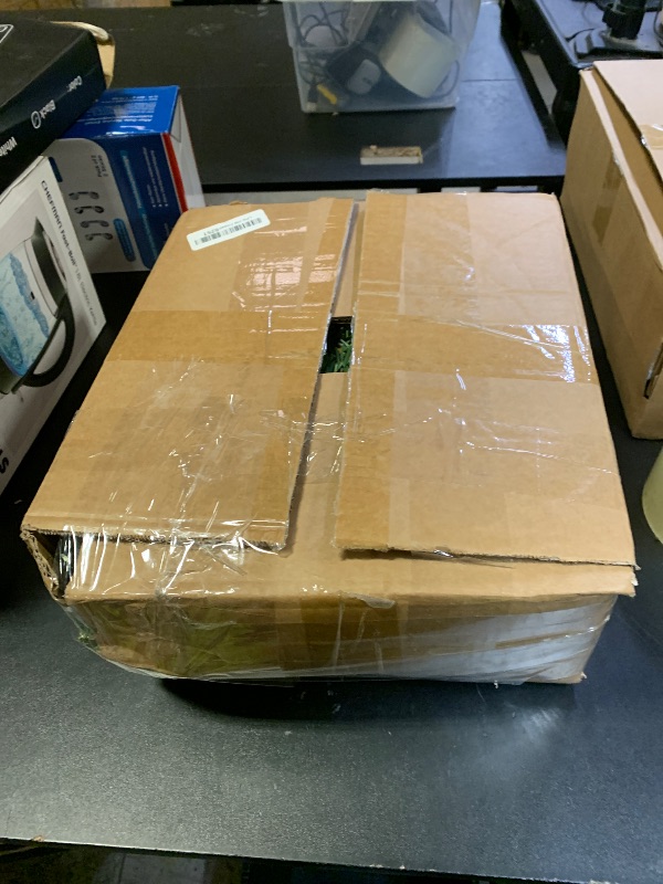 Photo 1 of [ Timer & 8 Modes ] 9 Ft by 10 Inch 50 LED Prelit Christmas Garland Decorations Warm White Lights Thick 270 Snowy Tips 70 Red Berry 10 Pinecone Xmas Decor Garland Indoor