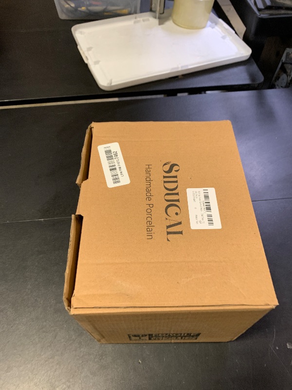 Photo 2 of SIDUCAL Rustic Ceramic Farmhouse Flower Vase with 2 Handles, Terracotta Vase, Decorative Pottery Flower for Home Decor, Table, Wedding, Living Room, Shelf Decor, 7.3 Inch, Black Bronze