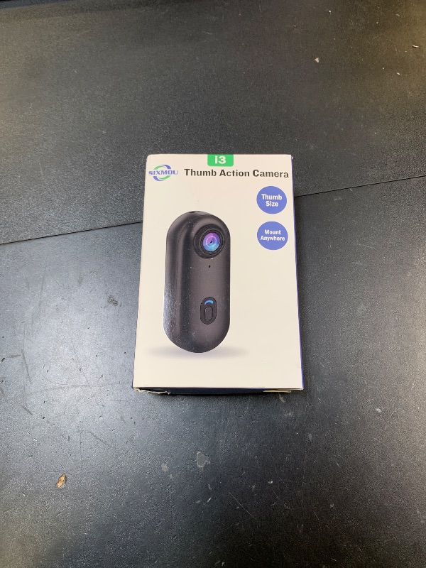 Photo 1 of i3 4K Thumb Action Camera, Tiny Size, Mount Anywhere, Small Body Camera with Spring Clip, Portable Vlogging, Hands-Free POV Recording, Helmet Cam for Cycling, Motorcycle (64G-Card, Black)