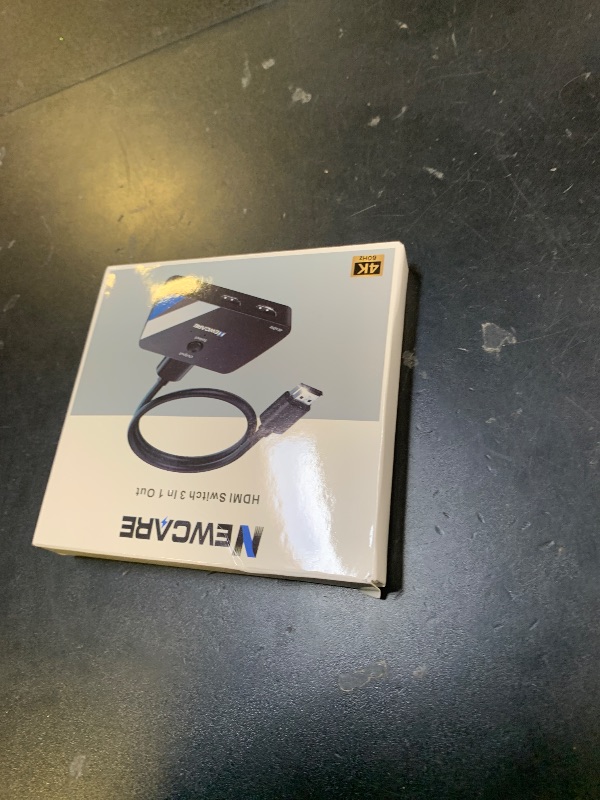 Photo 1 of [Upgrade] HDMI Switch 3 in 1 Out, 4K@60Hz HDMI 2.0 Switch Splitter with 2.6FT Long HDMI Cable, 3-Port HDMI Switcher Selector, Supports 4K 30Hz 3D 1080P HDCP2.2 for PS5 Xbox DVD Player Fire Stick PC