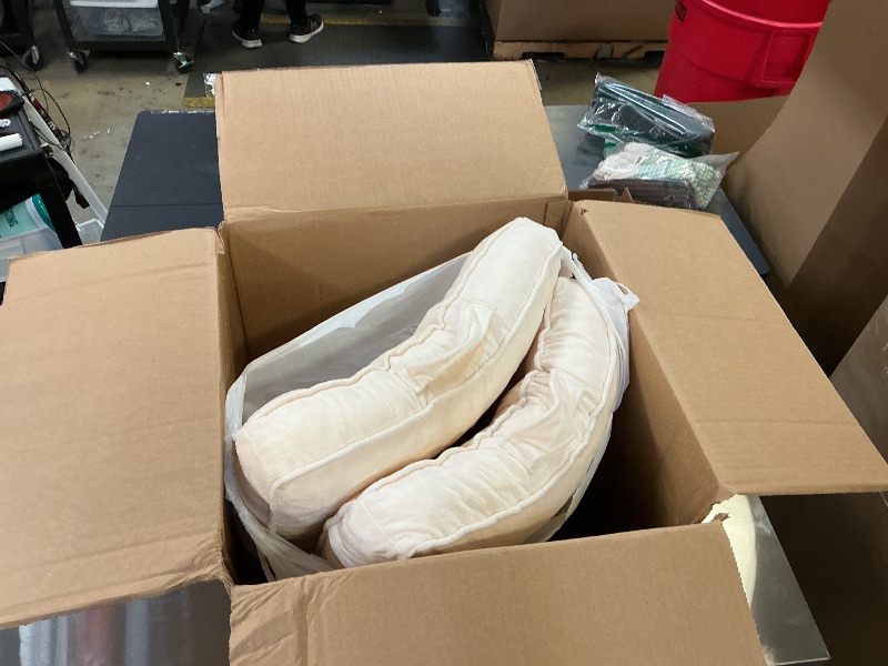 Photo 1 of 1 MIDDLE ONE Floor Pillow Set of 2, Memory Foam Meditation Cushion, Floor Cushions for Adults Sitting, Large Square Seat Cushions for Yoga, Living Room, 20x20 Inch (Off-White)