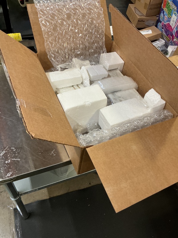 Photo 1 of 100 North Heavy Brass Inlay with Lid, White 11.5 x 6.5 Inches Marble Decorative Storage Box; Set of 2