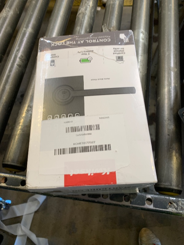 Photo 1 of Kwikset SmartCode 917 Keypad Keyless Entry Residential Electronic Lever Lock Deadbolt Alternative with Halifax Door Handle, SmartKey Security, Matte Black Contemporary