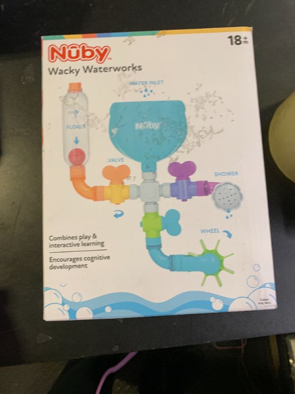 Photo 1 of Nuby Wacky Waterworks Pipes Bath Toy with Interactive Features for Cognitive Development (Colors May Vary)