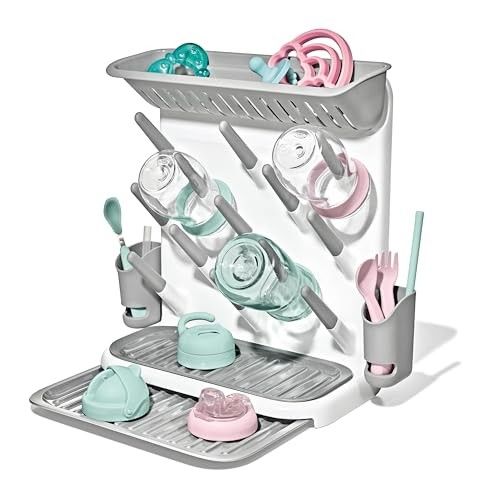 Photo 1 of OXO Tot Expandable Drying Rack – Space-Saving Drying Rack | Newborn and Baby Essentials | Breastfeeding Essentials | Dry Baby Bottles