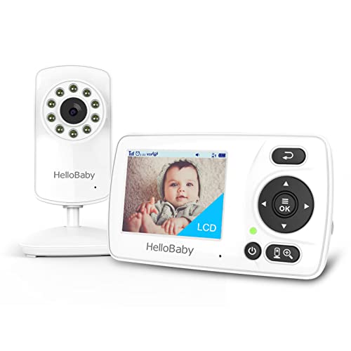 Photo 1 of HelloBaby Baby Monitor, Baby Monitor with Camera and Audio - Video Baby Monitor with 2.4 Inch Screen, One-Way Talk Baby Monitor Camera, Night Vision