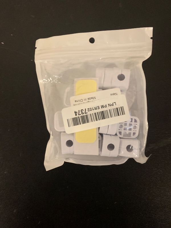 Photo 1 of 12 Pack Magnetic Cable Clips White with Adhesive Pad – Magnetic Cord Holder for Nightstand, Cord Organizer for Desk – White Cable Management Clips, Wide Compatibility for Tidy & Clutter-Free Spaces