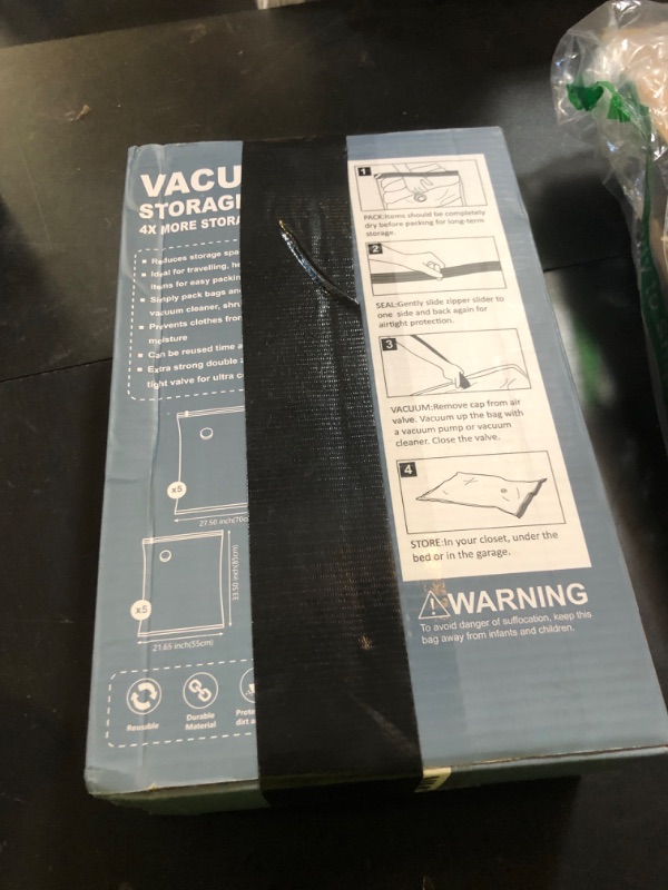 Photo 1 of 10 Pack Vacuum Storage Bags with Pump, 5 Jumbo and 5 Large Space Saver Vacuum Storage Bags, Vacuum Seal Bags for Clothing, Comfoters, Pillows, Blanket, Bedding