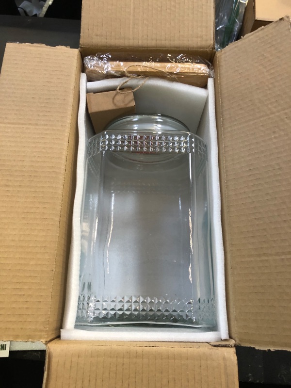 Photo 1 of 1.5 Gallon Glass Beverage Dispenser With Stand(Natual Bamboo). Water Drink Dispensers for Parties With Stainless Steel Spigot 100% Leakproof.Perfect For Parties And Daily Use.