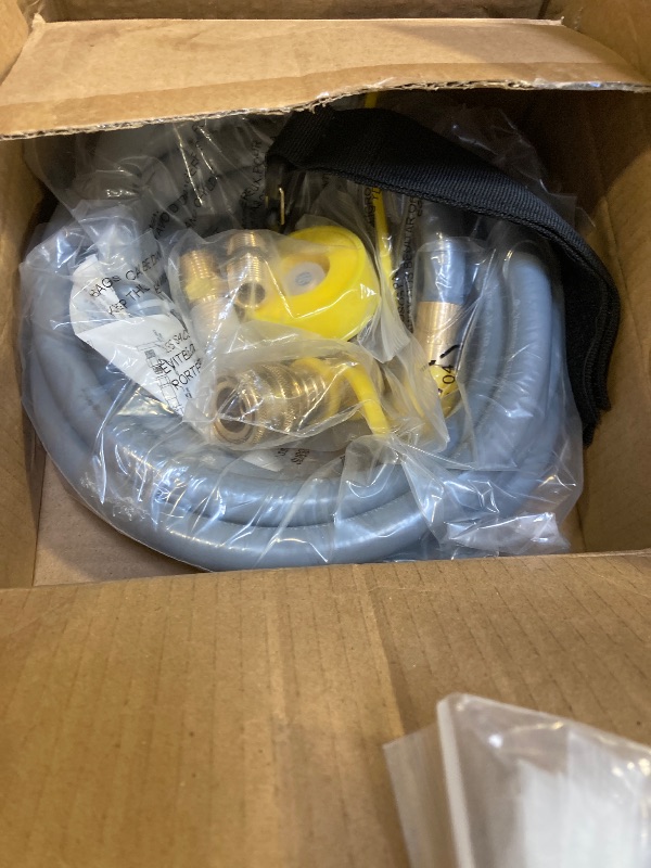 Photo 1 of 5369 Propane to Natural Gas Conversion Kit, 12FT 3/8" ID Natural Gas Hose with Quick Connect for Weber, Char-broil, Blackstone, Pizza Oven, Patio Heater and More NG Appliance(5/8” OD, Not 3/8”)